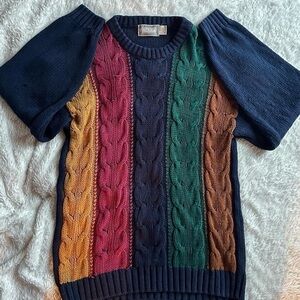 Multi-coloured 90s vintage knit sweater!